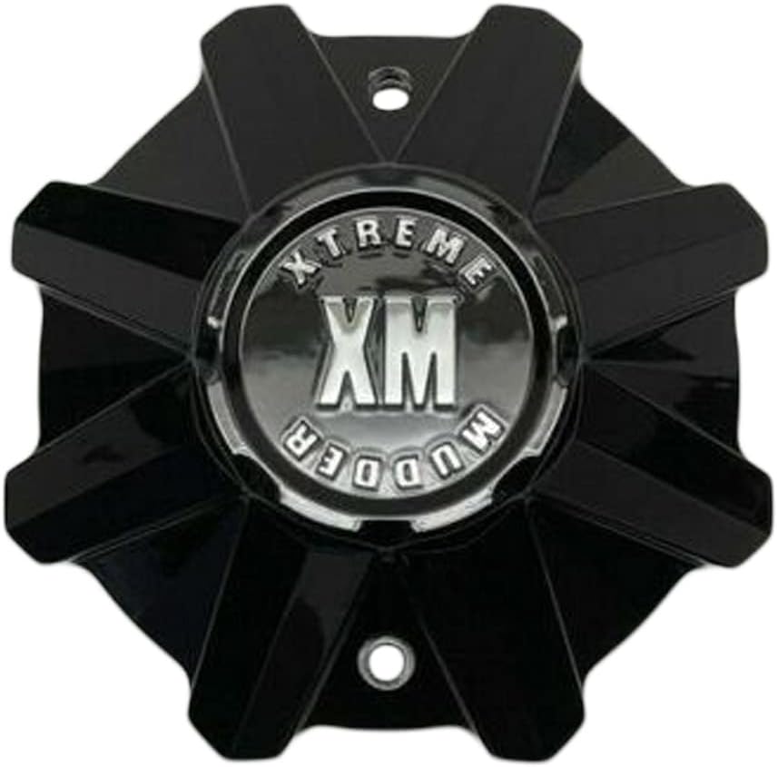 Xtreme Mudder Gloss Black Wheel Center Cap 1103-20-CAP LG1607-49 Pack of 2