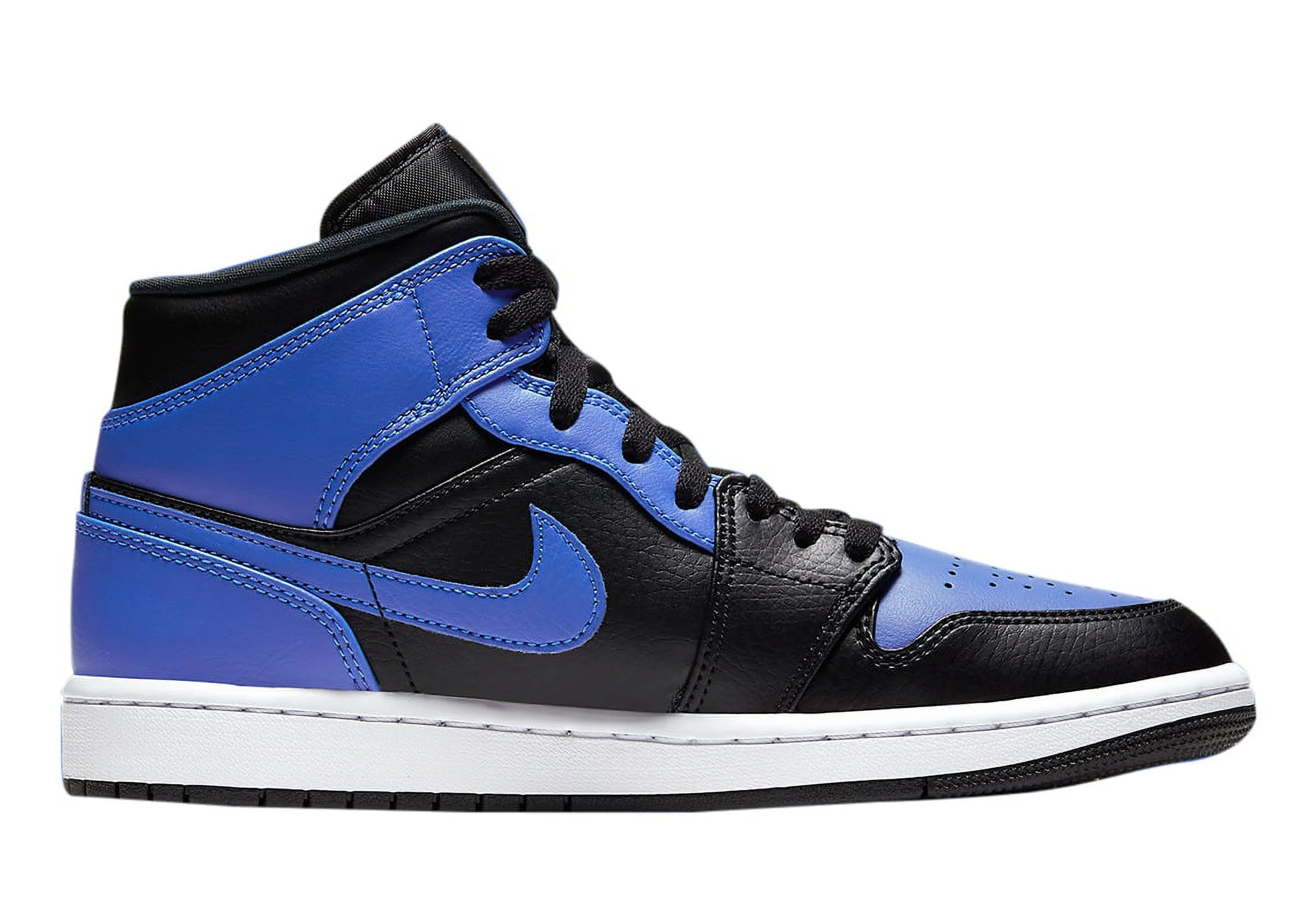 Men's Jordan 1 Mid "Royal" Black/Hyper Royal-White (554724 077) - 9