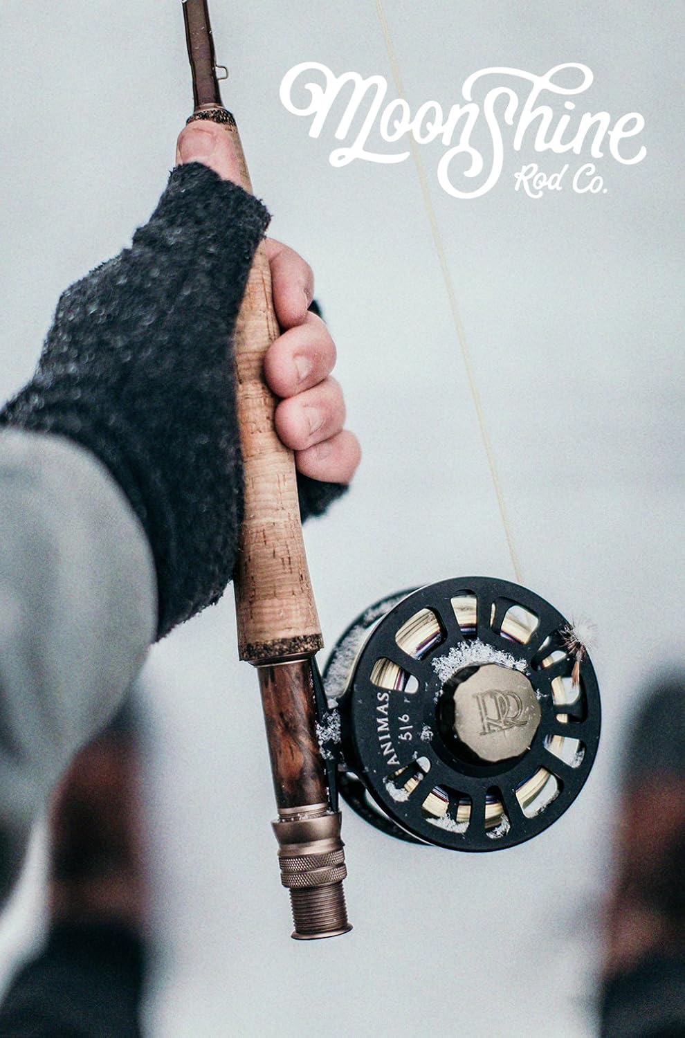 Moonshine Rod Co. The Revival Series Fly Fishing Rod, Classic Fiberglass Rod with Carrying Case and Extra Rod Tip Section (Fiberglass, 5wt 8')