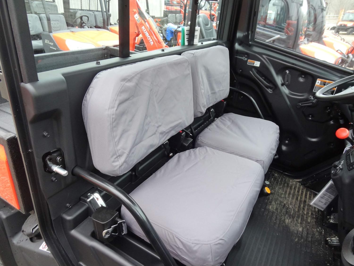 Durafit Seat Covers, for Kubota RTV X900, RTV X1100, RTV X1120D and 1140, Sidekick RTV XG850 New Models Seat Covers KU19 (X7 Gray Twill) Pack of 2