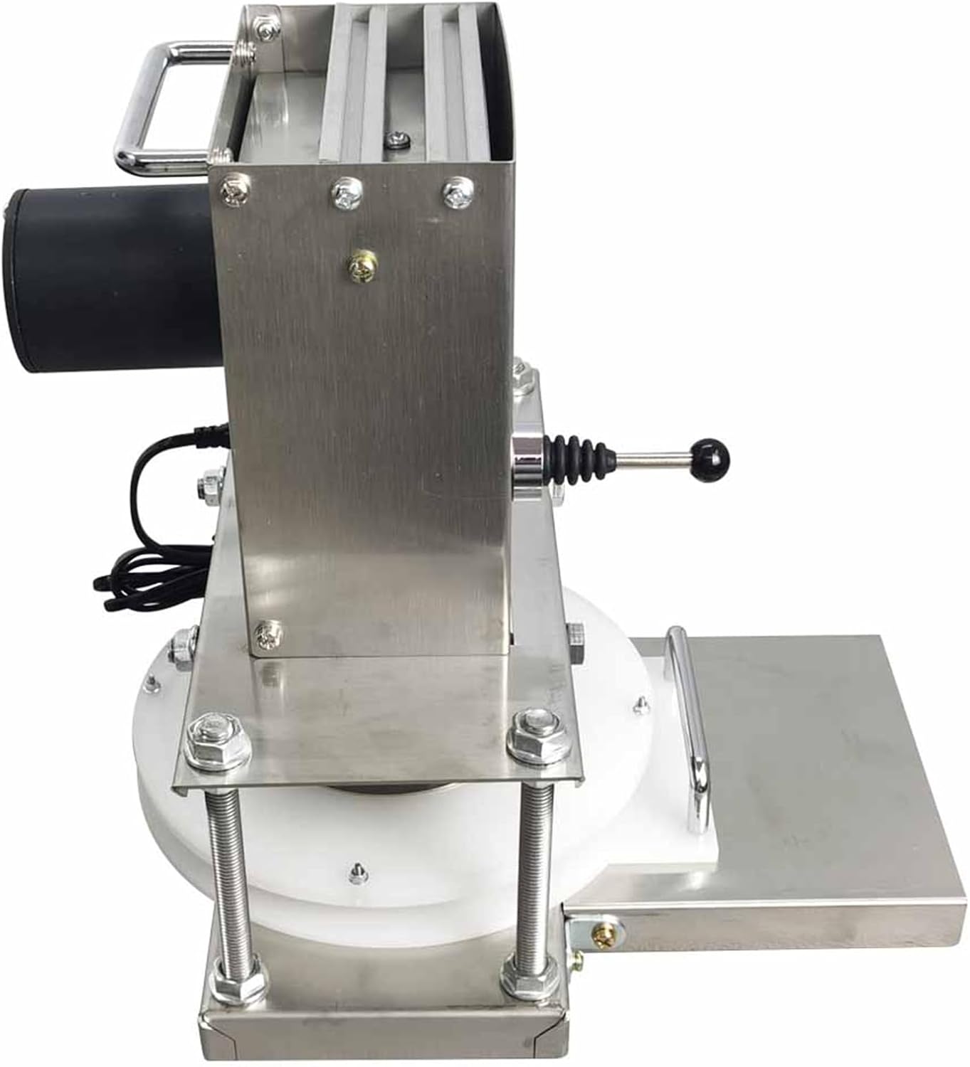 INTBUYING Electric Pizza Dough Press Machine 8.6inch Commercial Electric Dough Roller Sheeter Pastry Pizza Dough Pastry Press Making Machine for Pressing Pizza Hand-held Cakes