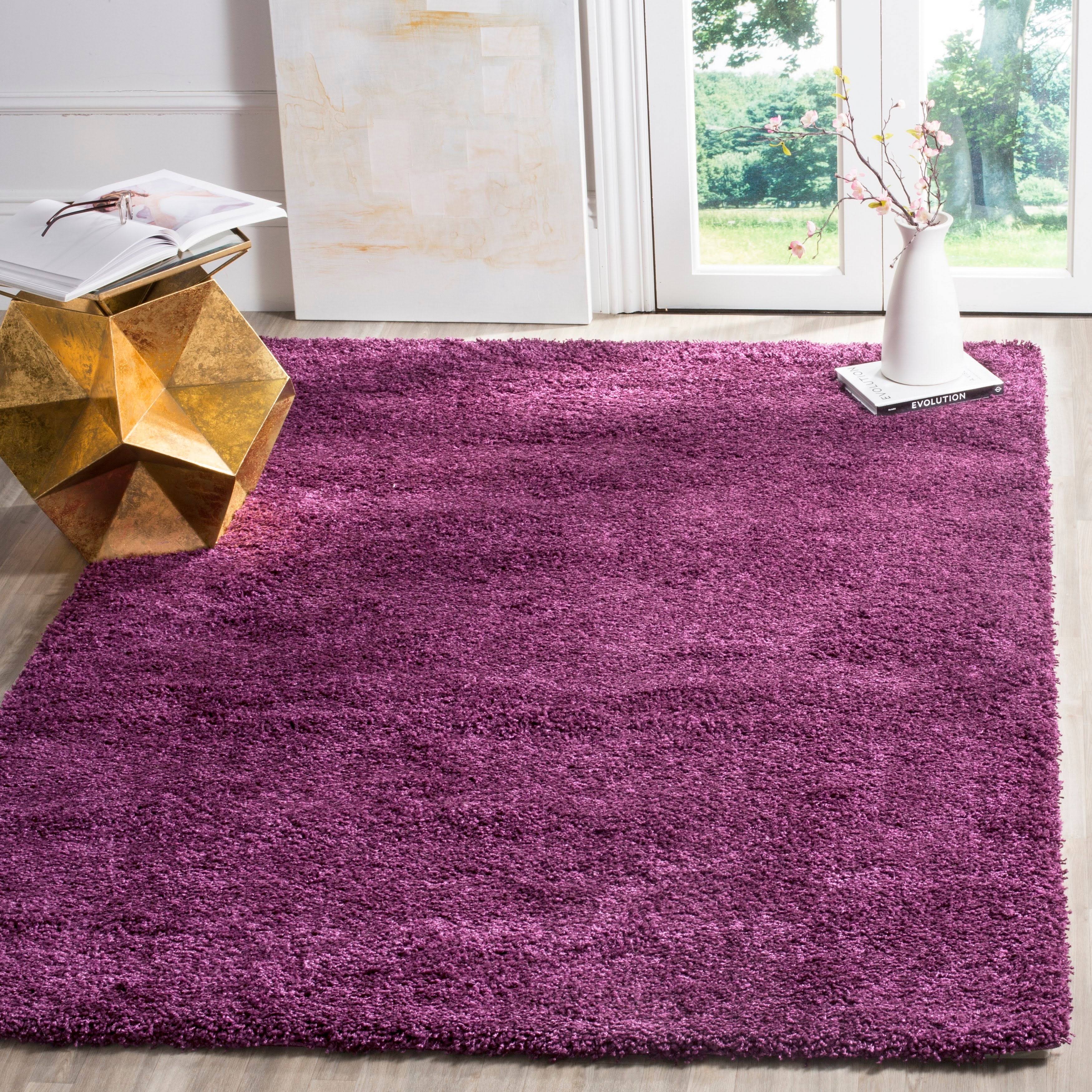Safavieh California Shag SG151-4040 2&3x22 x 15& Red Runner
