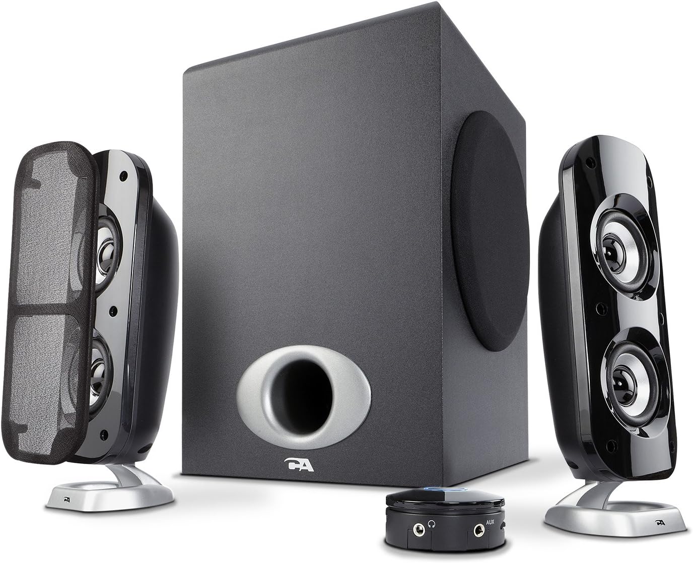 Cyber Acoustics High Power 2.1 Subwoofer Speaker System with 80W of Power – Perfect for Gaming, Movies, Music, and Multimedia Sound Solutions (CA-3810)