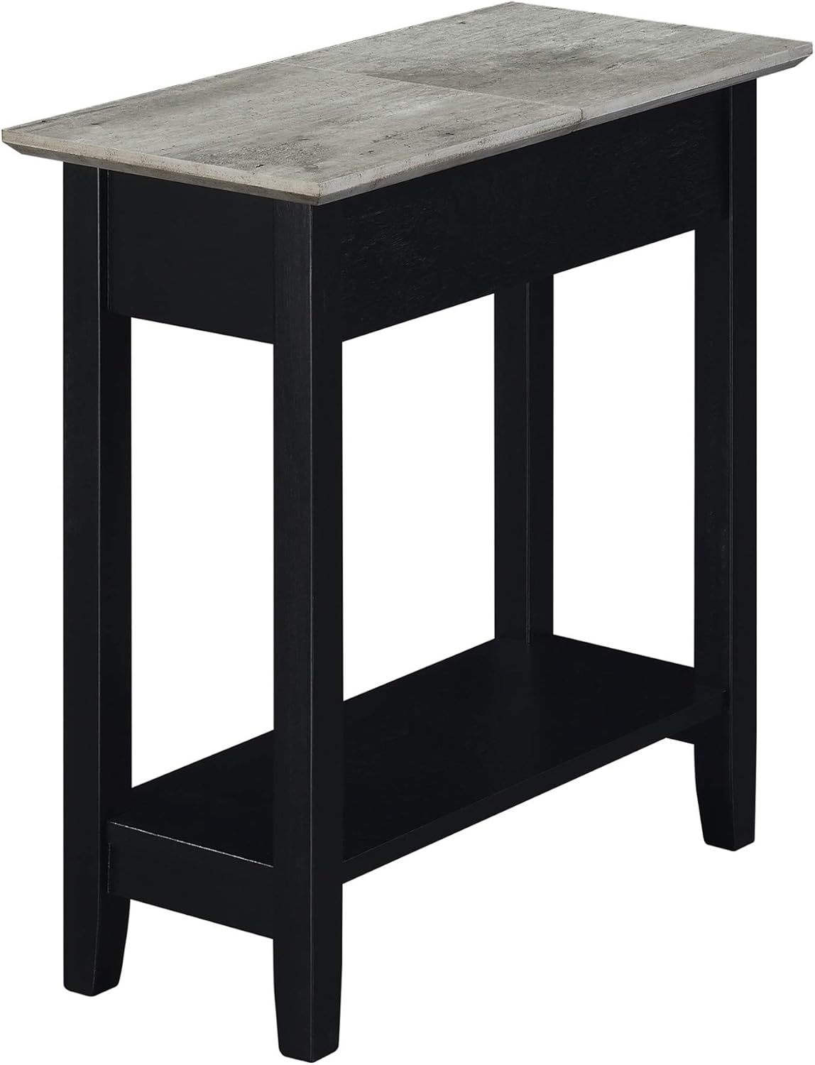 Convenience Concepts American Heritage Flip Top End Table, Dark Walnut