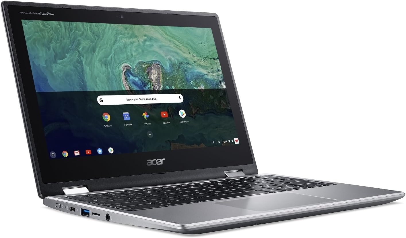 Acer Chromebook Spin 11 Convertible Laptop, Intel Celeron N3350, 11.6" HD Touch Display, 4GB DDR4, 32GB eMMC, 802.11ac WiFi, Wacom EMR Pen, CP311-1HN-C2DV