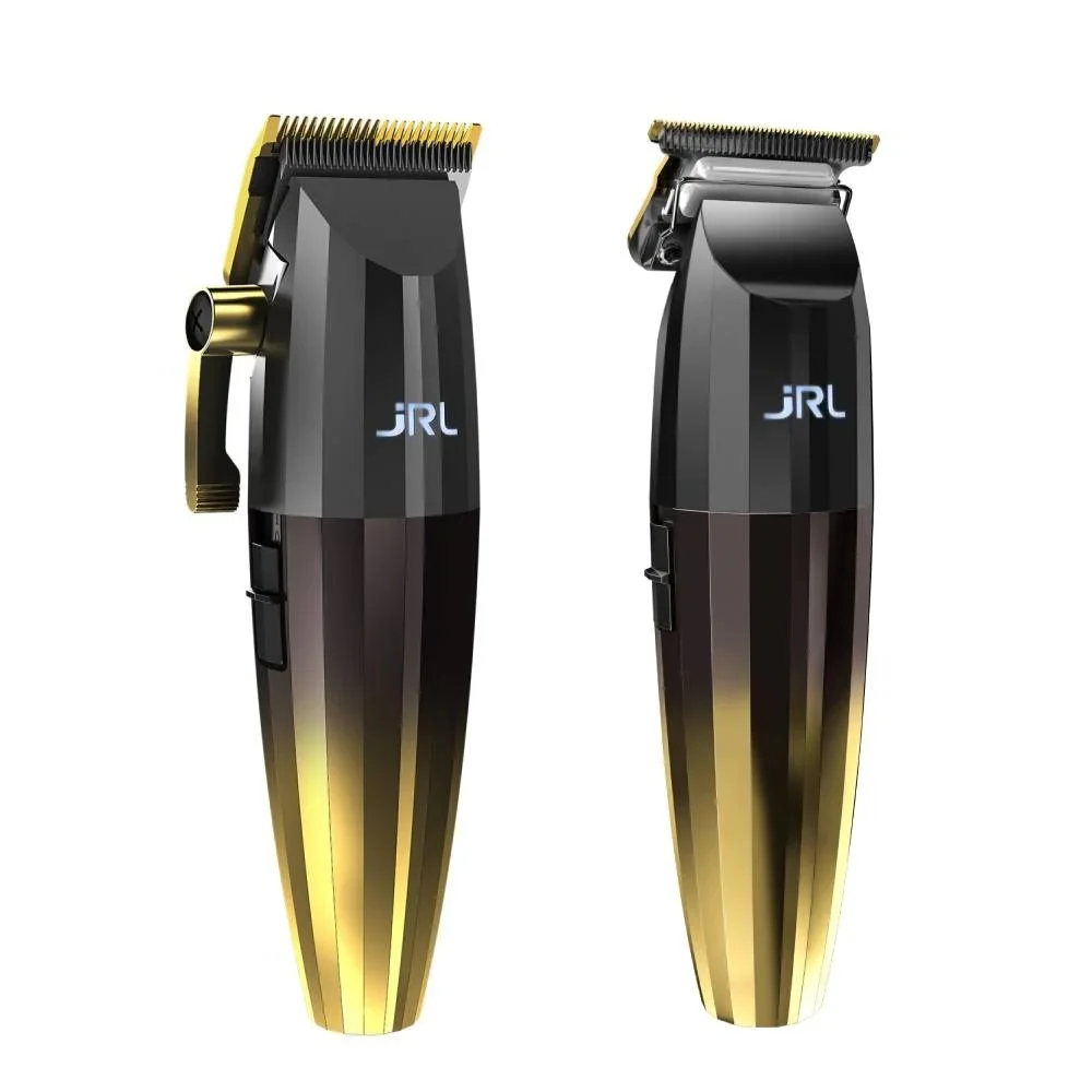 JRL Professional Fresh Fade 2020 Gold Clipper & Trimmer Set + Charging Base - Curated Treasures Market