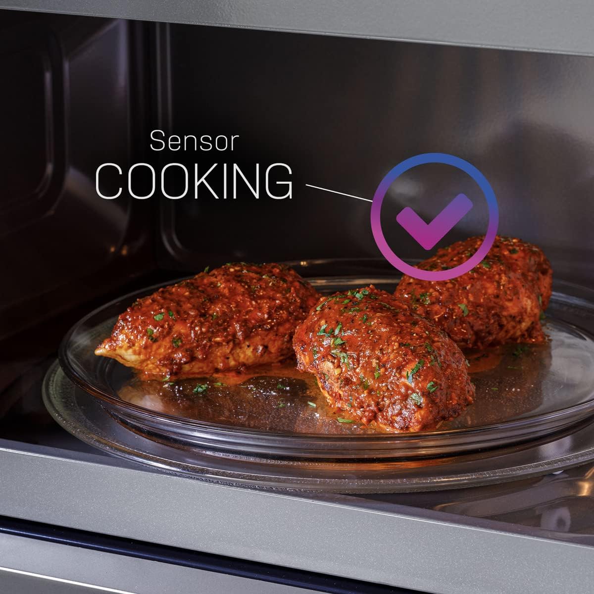 GE Profile 2.2 Cubic Feet 1000W Over-the-Range Sensor Microwave Oven with Extendable Slide-Out Vent and Sensor Controls, Stainless Steel