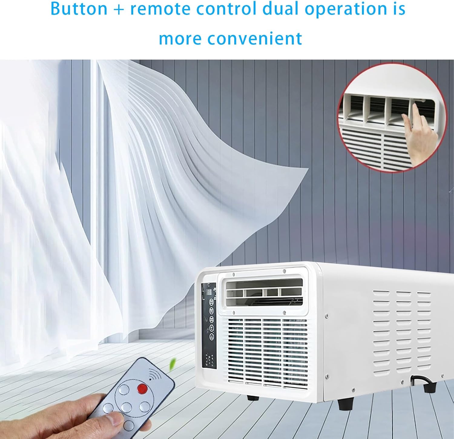 Portable Air Conditioner, with Dehumidification Effect and Fast Cooling Function, Remote Control 280w Power Consumption 2500BTU Mini Mobile Air Conditioner, Suitable for Outdoor Tent, Car Camping