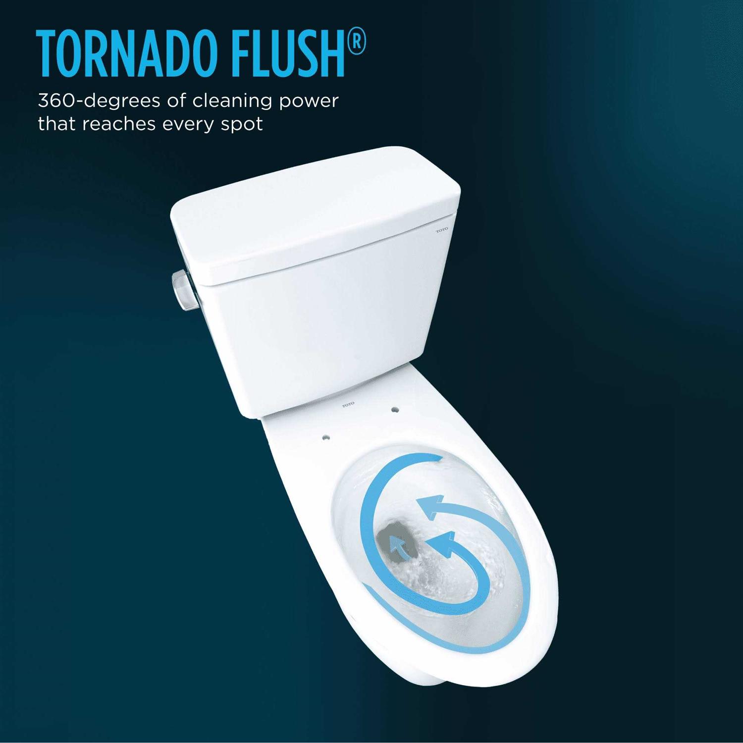 Toto Drake Two-Piece Elongated 1.6 GPF Tornado Flush Toilet with Cefiontect CST776CSG# - Shop Hardware Tools Online Store