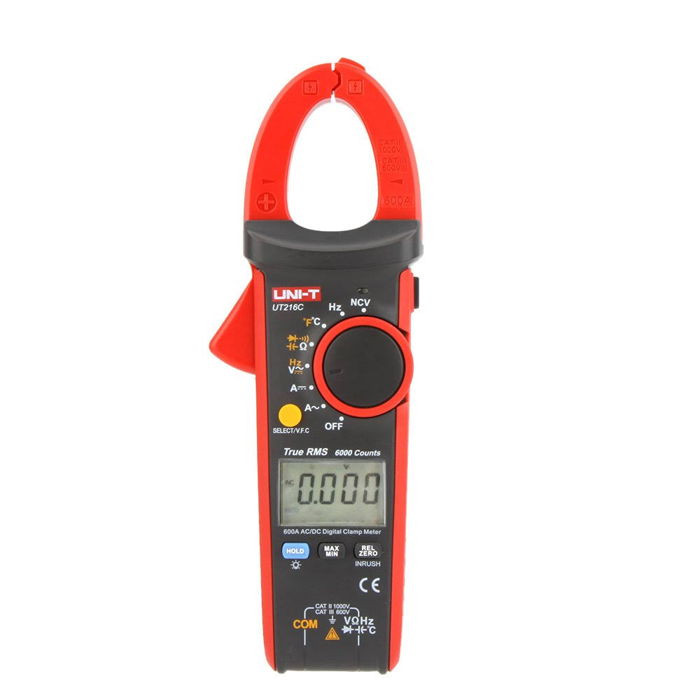 UNI-T UT216C 600A True RMS Digital Clamp Meter Multimeter Auto Range with Frequency Capacitance Temperature NCV Test Meg