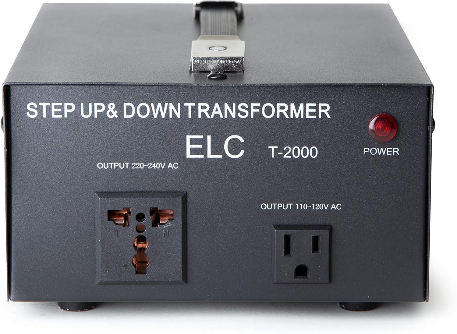 ELC T-5000 5000-Watt Voltage Converter Transformer - Step Up/Down - 110V/220V - Circuit Breaker Protection [3-Years Warranty]