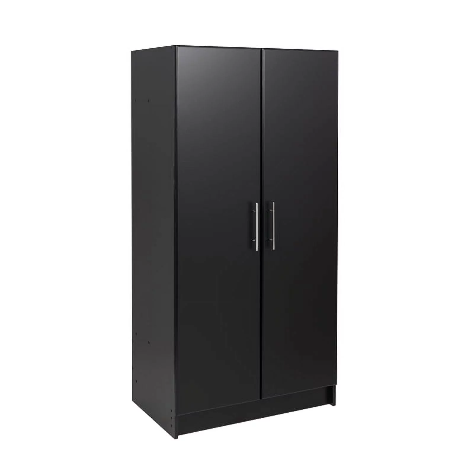 Prepac Elite 32" Storage Cabinet Armoire, Black Storage Cabinet, Linen Cabinet, Wardrobe Cabinet with Hanging Rail and Shelves 21" D x 32" W x 65" H, BESW-3264-K