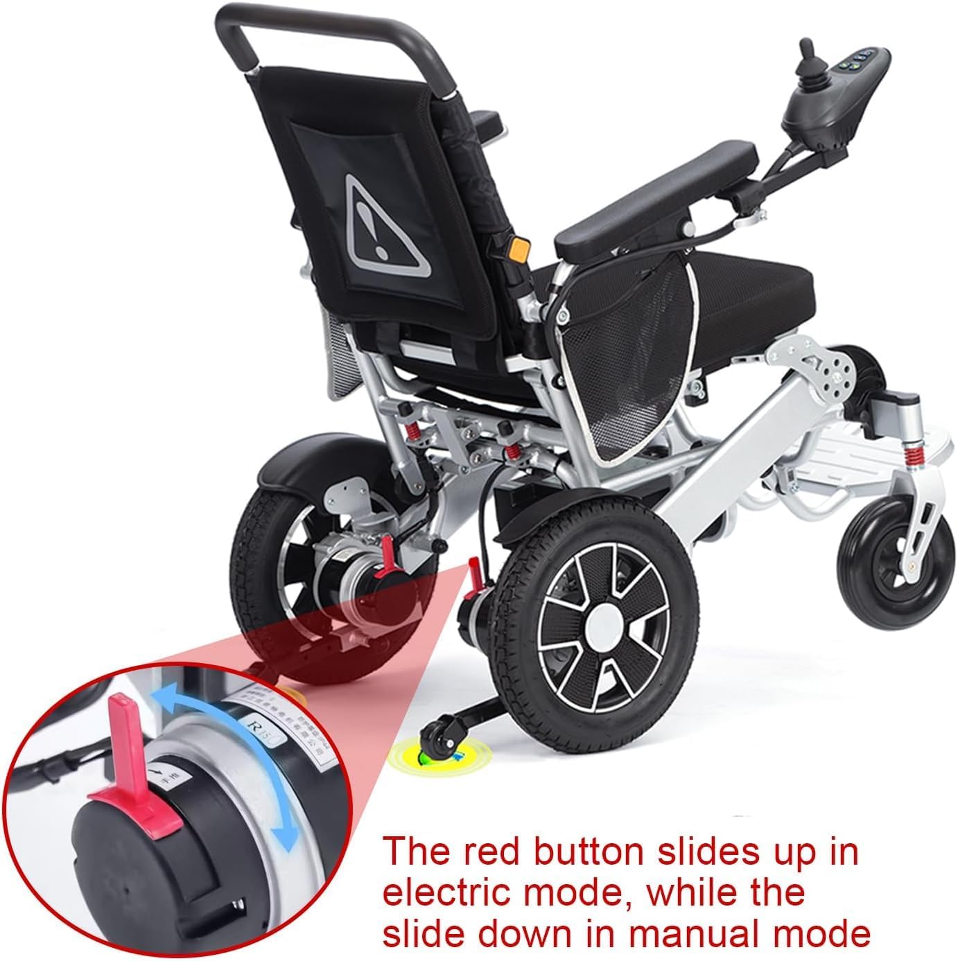 Foldable Electric Wheelchair, Lightweight Portable Power Wheechair,Wheel Chairs for Adults,All Terrain Motorized Wheelchair for Senior, 15mi Cruise Range-Airline Approved (330lbs)