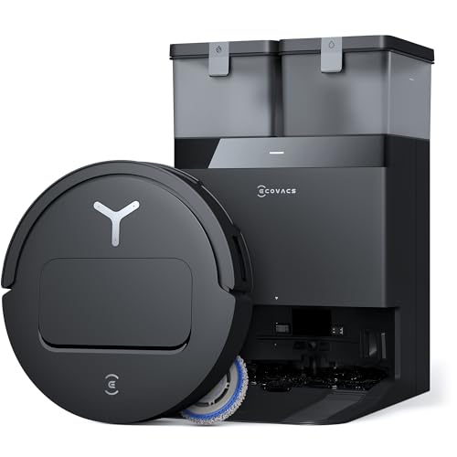 ECOVACS DEEBOT T50 MAX PRO Omni Robot Vacuum and Mop, 18,500Pa Suction, 18mm Auto-Lift, ZeroTangle &TruEdge 2.0, AIVI 3.0 Obstacle Avoidance, Auto Hot Water Mop Wash/Dry/Refill, Self-Emptying