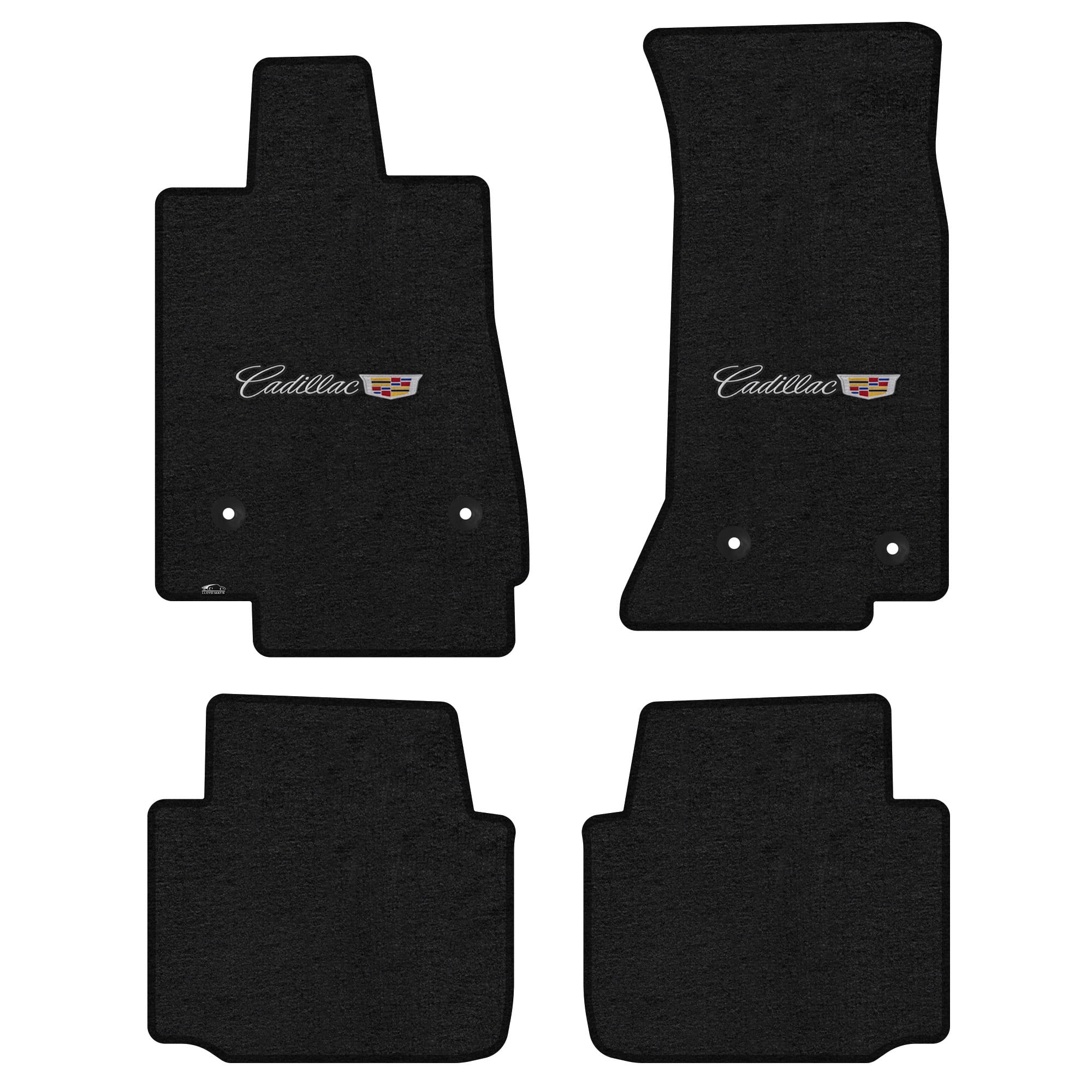 Lloyd Mats Custom Fit Floor Mats for Cadillac CTS/CTS-V/Sedan 2016-ON LogoMat 4Pc Set Charcoal - Curated Treasures Market