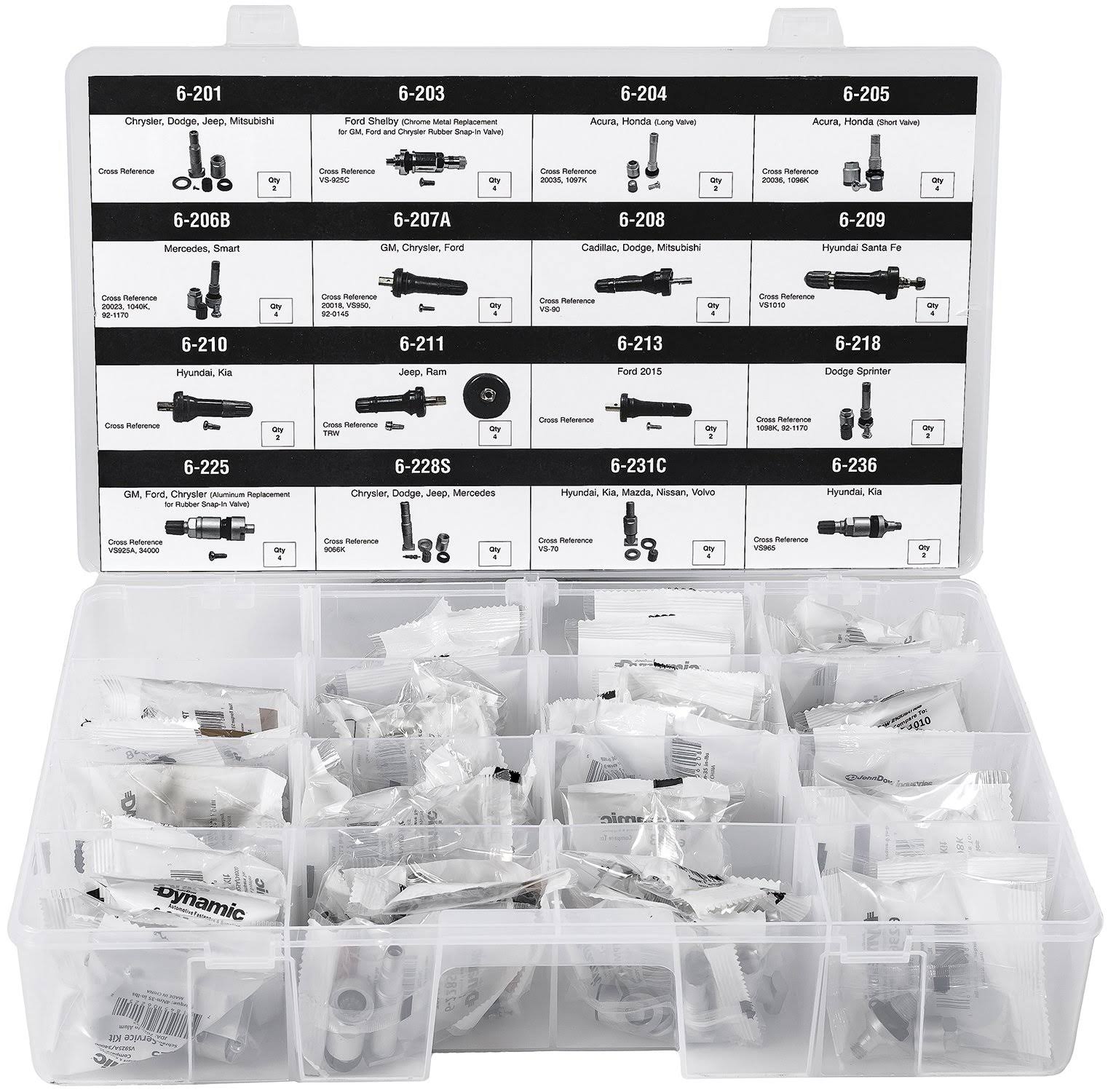 Dynamic DY-TPMS-16VSR TPMS Valve Stem Assortment