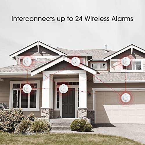 X-Sense Wireless Interconnected Smoke Detector Fire Alarm with Over 820 ft Transmission Range, SD19-W