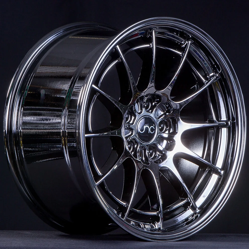For 18x8.5 inch (1 Single Wheel Only) JNC Wheels - 18" JNC033 Black Chrome Rim - 5x120 JNC Wheels-21243847302
