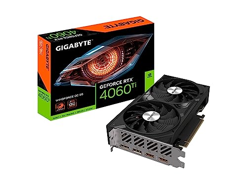 GIGABYTE GeForce RTX 5060 Ti WINDFORCE OC 8G Graphics Card, 8GB 128-bit GDDR7, PCIe 5.0, WINDFORCE Cooling System, GV-N506TWF2OC-8GD Video Card