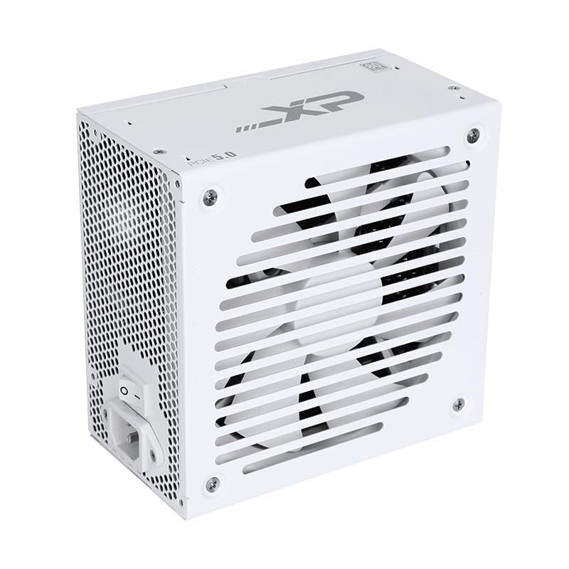 SAMA 850w Power Supply,XP Series White PSU ATX 3.0 & PCIE 5.0 ECO Fanless 80Plus Platinum Certified Full Modular Support RTX 40 Series
