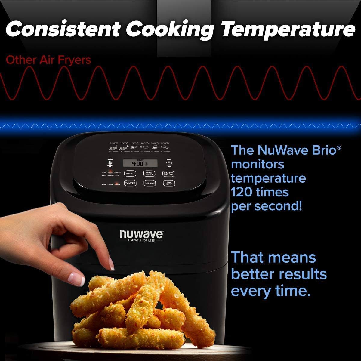 NuWave 37001 Digital Air Fryer - 6 qt - Black