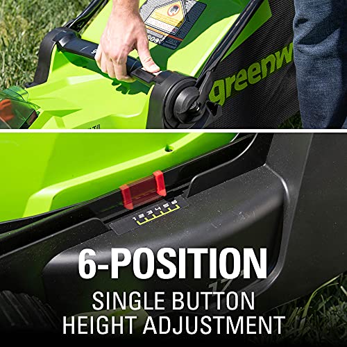 Greenworks 40V 17" Cordless (Push) Lawn Mower (75+ Compatible Tools), 4.0Ah Battery and Charger Included