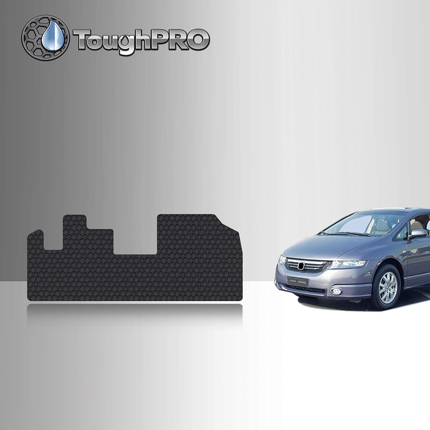TOUGHPRO Floor Mats Accessories 1st + 2nd + 3rd Row + Cargo Mats Accessories Compatible with Honda Odyssey (8 Seater) All Weather Heavy Duty Black Rubber 2011 2012 2013 2014 2015 2016 2017