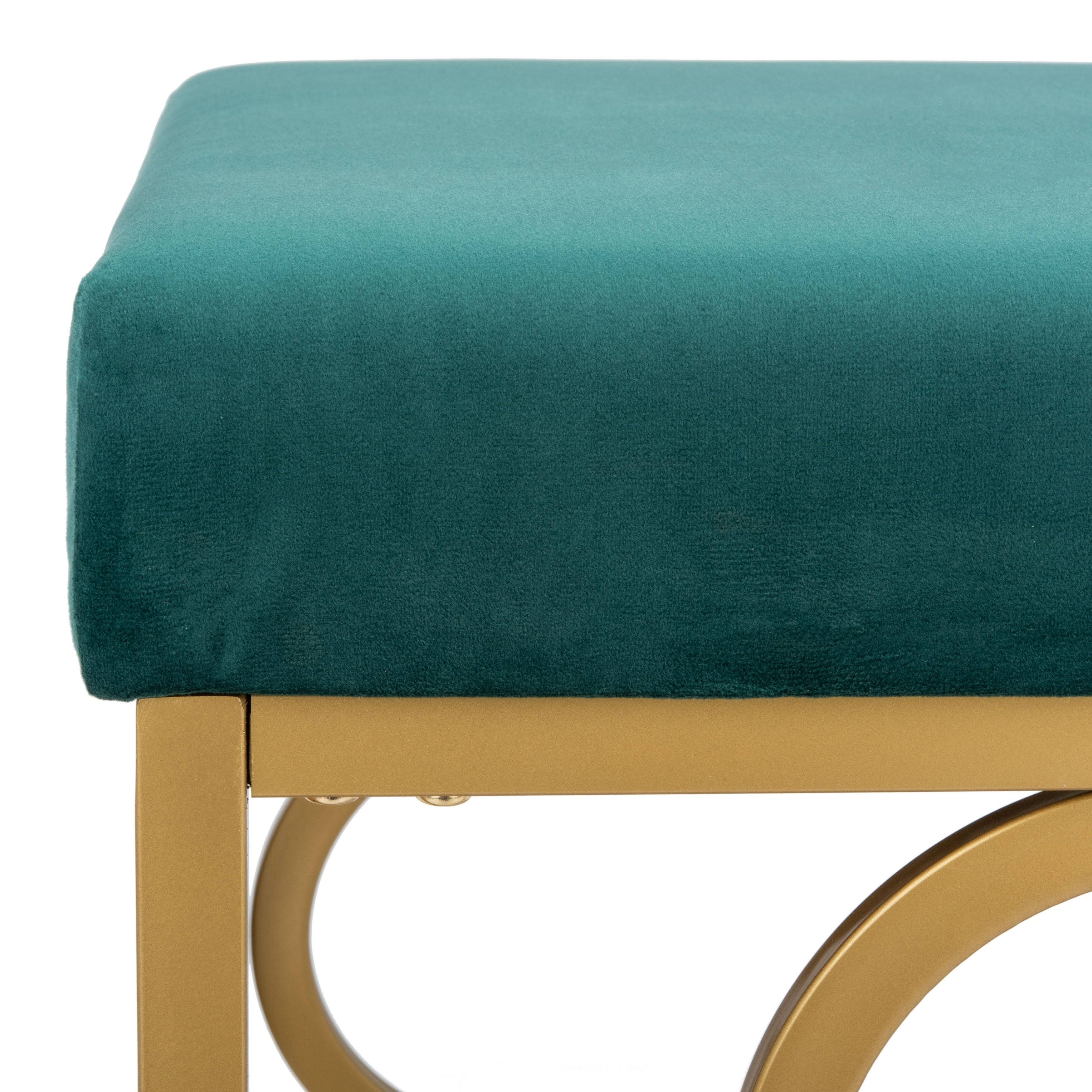 Safavieh Fleur Square Ottoman - Creme / Gold