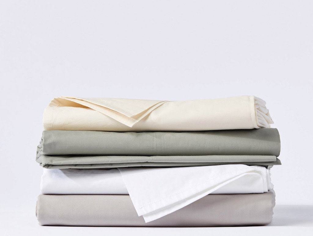 Coyuchi 300 Thread Count Organic Percale Fitted Sheet, Twin, Natural
