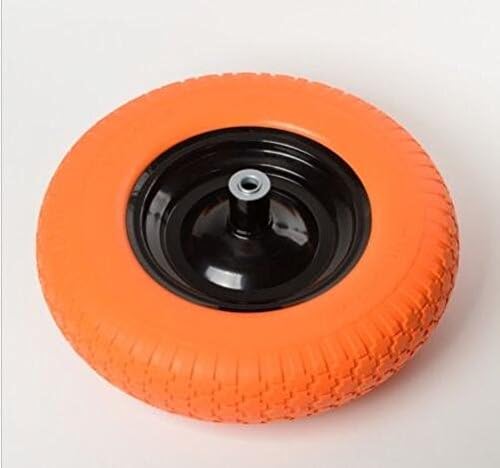 KCHEX 16" Flat Free Wheel Barrow Wheelbarrow Tire Solid Foam 5/8 Axle Cart Wagon New Pack of 2