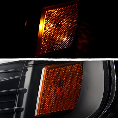 AKKON - Fit 2014-2023 Toyota 4Runner [Quad LED Module] Headlights Sequential LED Turn Signal Light Bar Parking Black