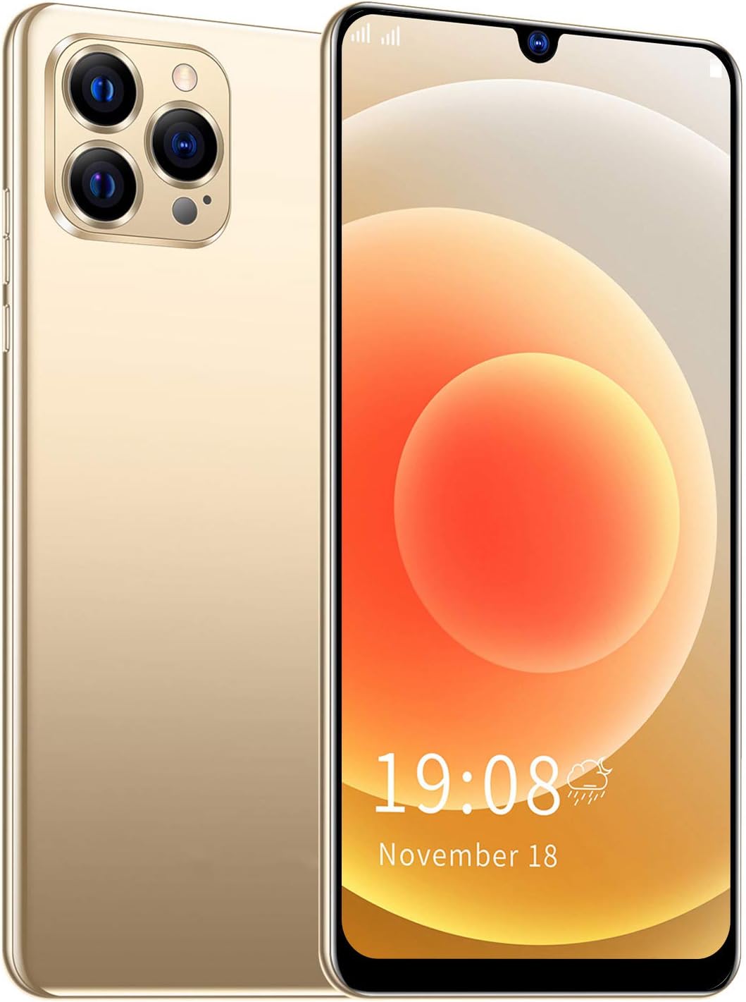 5.45 inch Smartphone, HD Full Screen Unlocked Cell Phones, for Android 6.0 Face Fingerprint Smart Phone, 1GB/8GB, HD Camera Mobil Phone, 2200mAh Battery, 128GB Extension (Blue)