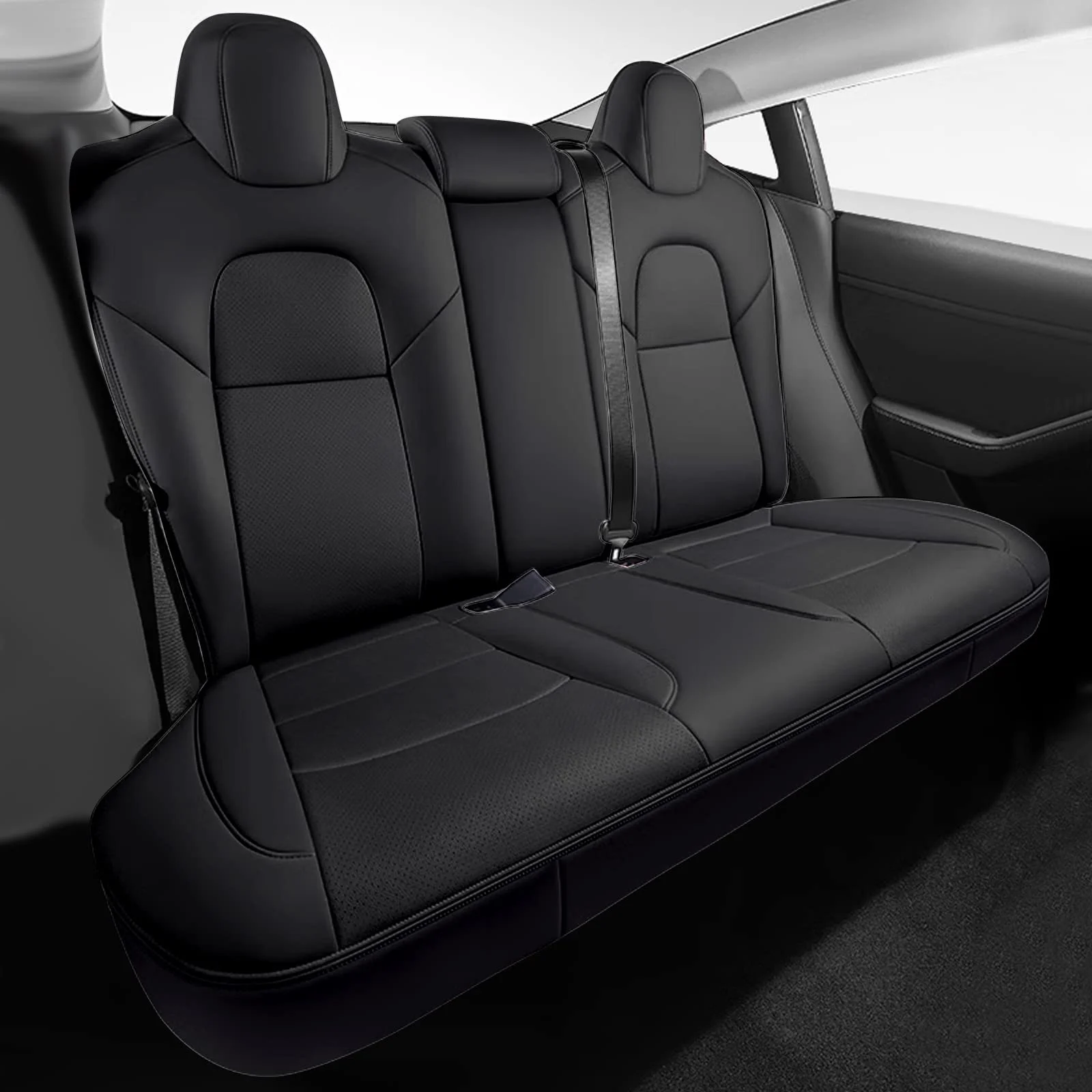 AOMSAZTO Custom Fit Model 3  Seat Covers For Tesla 3 2016-2023 Full Set Waterproof Black