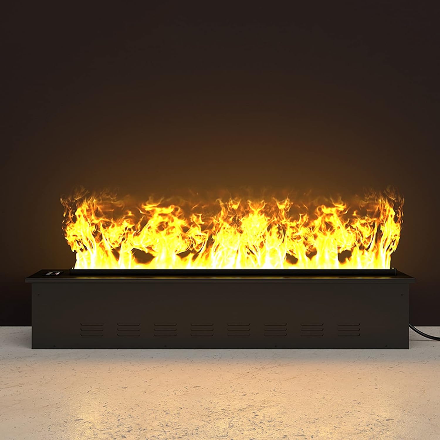 Electronic Fireplace Decorate 29.5-inch Wall Mount/Wall ?Insert Halogen Lamp Electric Fireplace with Automatic Water Filling Function and Flame Adjustment 3D Fire Effect Water Vapor Fireplace