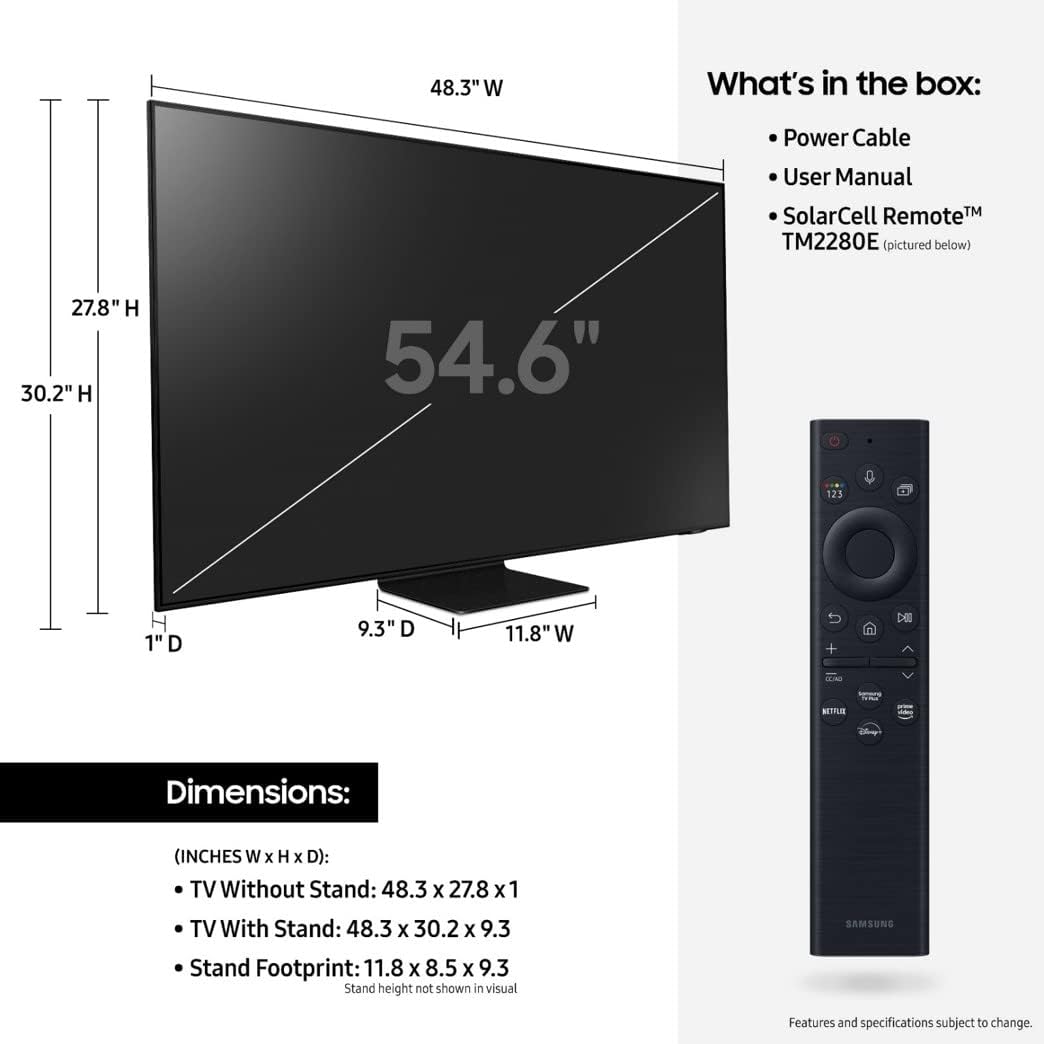 SAMSUNG 55-Inch Class Neo QLED 4K QN90B Series Mini LED Quantum HDR 32x Smart TV with Alexa Built-in (QN55QN90BAFXZA, 2022 Model) (Renewed)