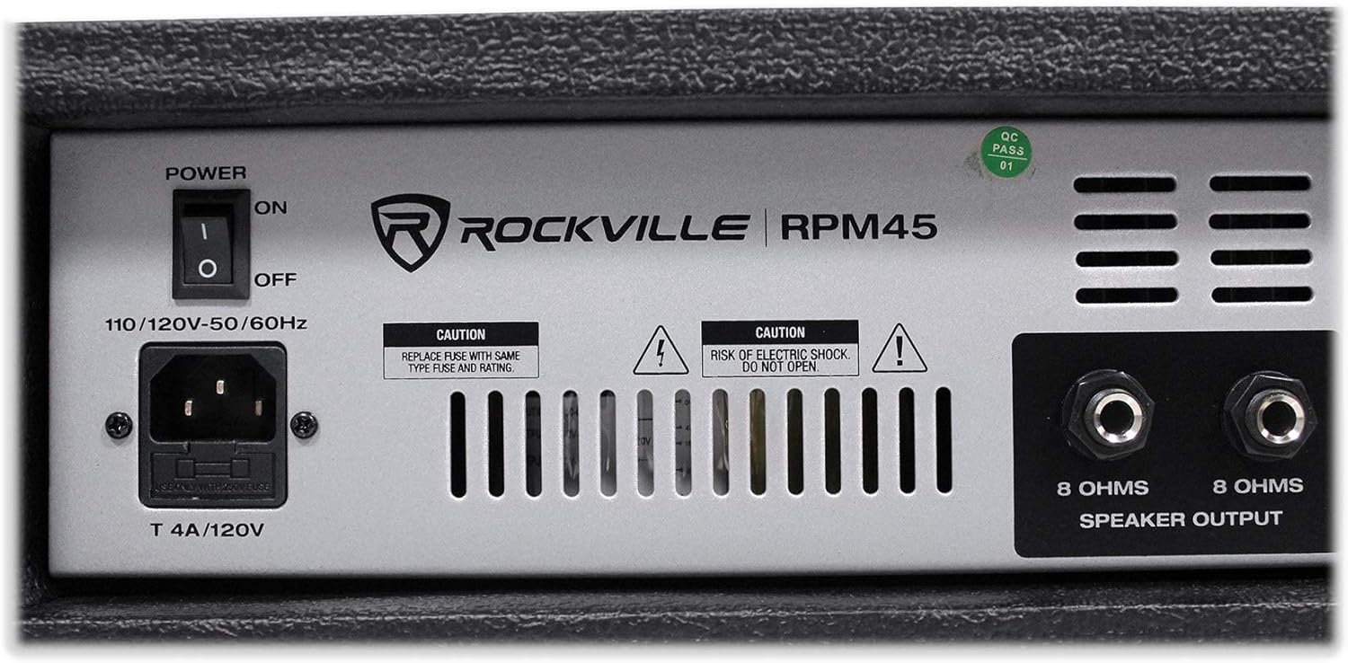 Rockville RPM45 1800w Powered Soundboard Mixing Console Mixer For Church/School