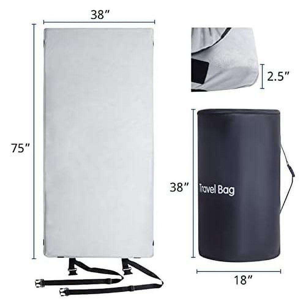Memory Foam Camping Mattress Portable Travel Sleeping Pad Floor Guest Bed Tent Mattress Removable Waterproof Cover Travel Bag