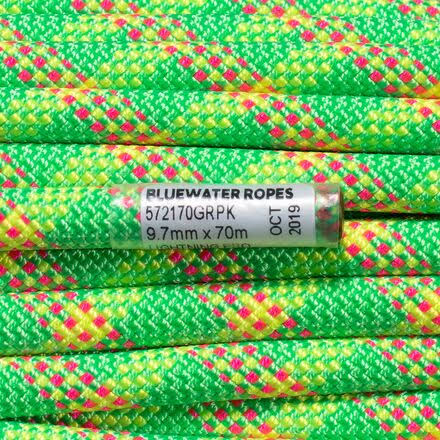 Bluewater Lightning Pro 9.7mm Climbing Rope Green/Pink, 70M