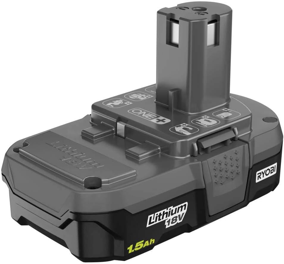 RYOBI 18-Volt ONE+ Lithium-Ion Cordless 4.5 Gal. DEVOUR Debris Sweeper Kit with (1) 1.5 Ah Battery and 18-Volt Charger