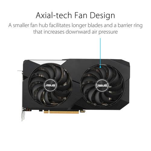 ASUS DUAL-RX6600-8G - Graphics card - Radeon RX 6600 - 8 GB GDDR6 - PCIe 4.0 - HDMI, 3 x DisplayPort