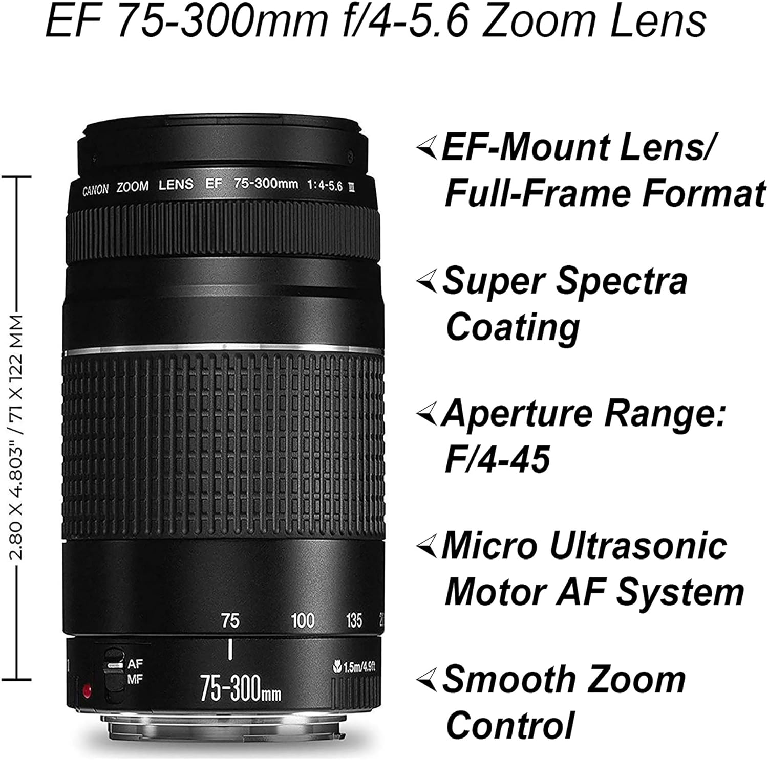 Canon EOS 2000D / Rebel T7 DSLR Camera with EF-S 18-55mm + EF 75-300mm Daul Lens + SanDisk 128GB Memory Card + Tripod + Case + Wideangle Lenses + ZeeTech Accessory Bundle (21pc Bundle) (Renewed)