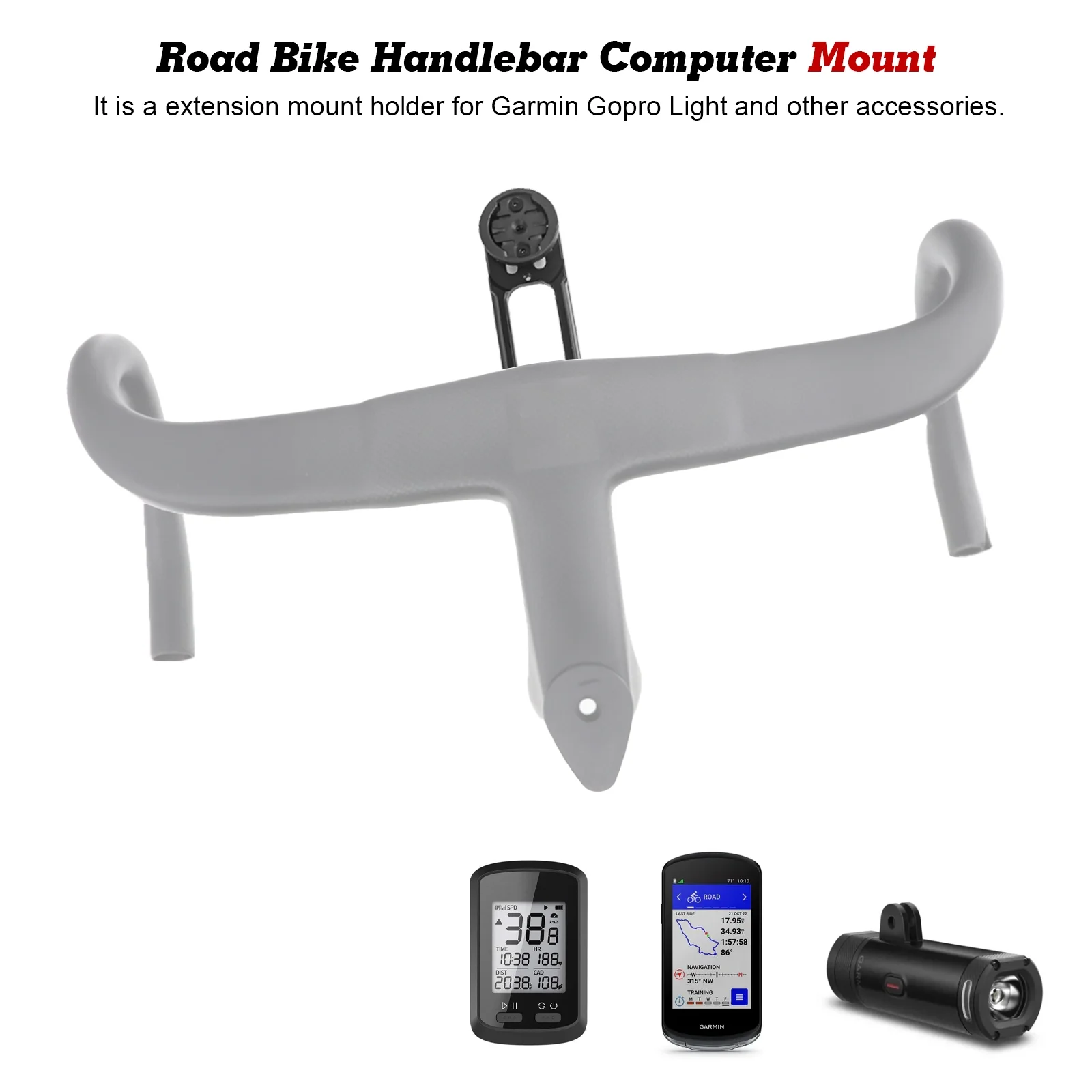 Xotic Tech Garmin Computer Mount for Pinarello DOGMA F & F12 Most Talon Ultra Handle Bar (Aluminum Alloy)