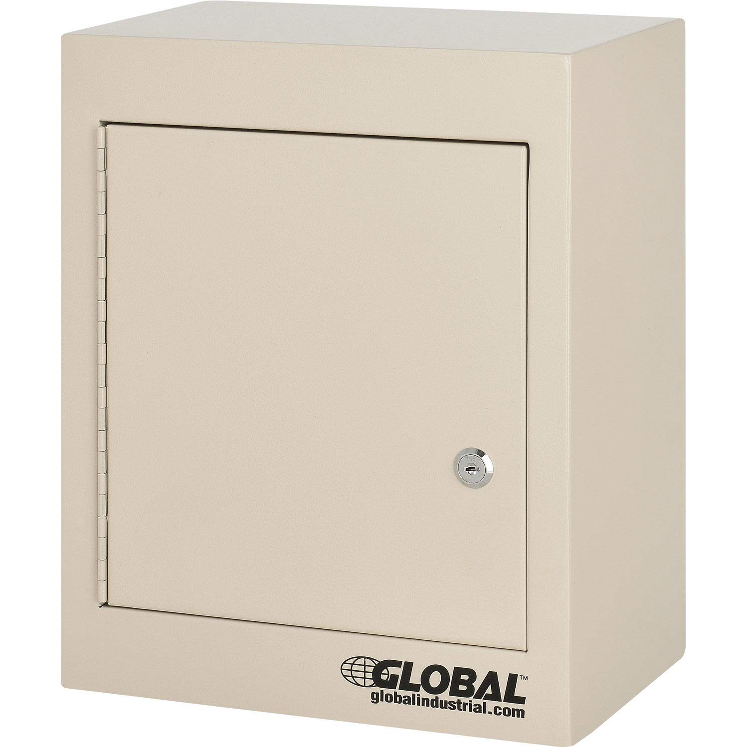 Double Door/Double Lock Small Narcotics Cabinet,12W x 8D x 15H, Beige