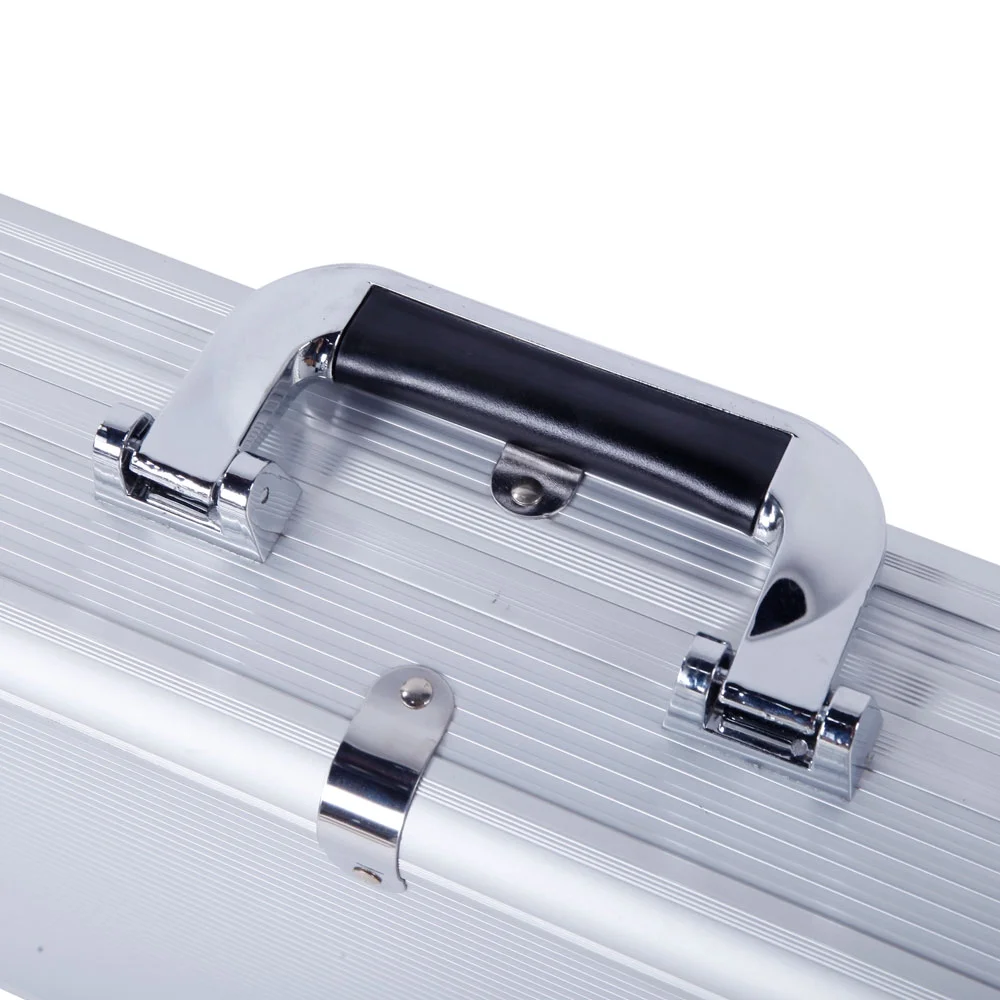 Zimtown 53" Long Aluminum Locking Gun Shotgun Hard Storage Box Carry Case With 2 Combination Lock Silver
