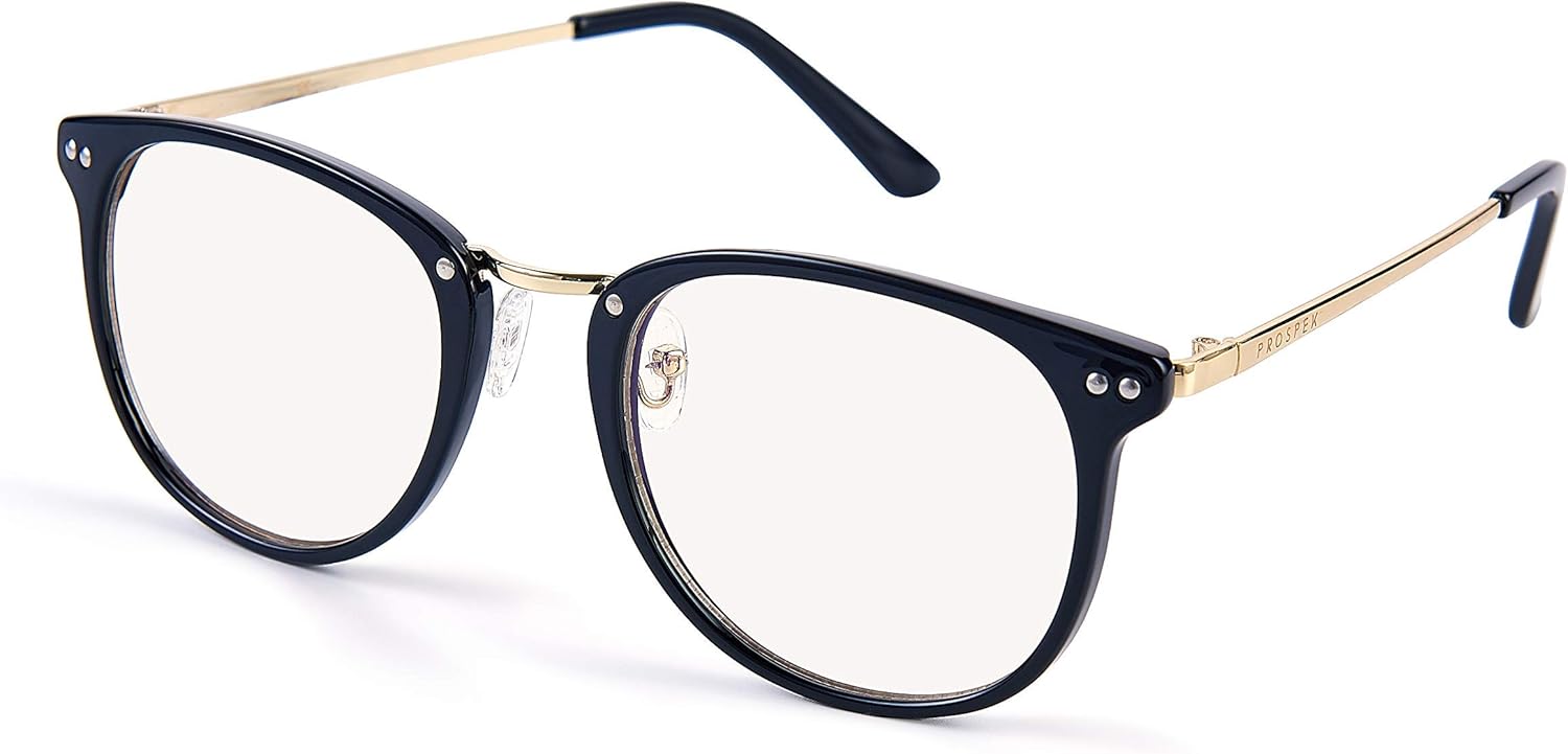 Blue Light Computer Glasses PROSPEK, Amber, Anti Glare Clear Lens, Protect from Screen's Blue Light, High Optical Quality Lenses