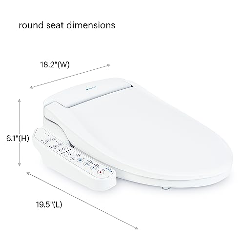 Brondell Swash Bidet Seat with Side Arm Controls, Oscillating Stainless-Steel Nozzle, Warm Air Dryer, Ambient Nightlight