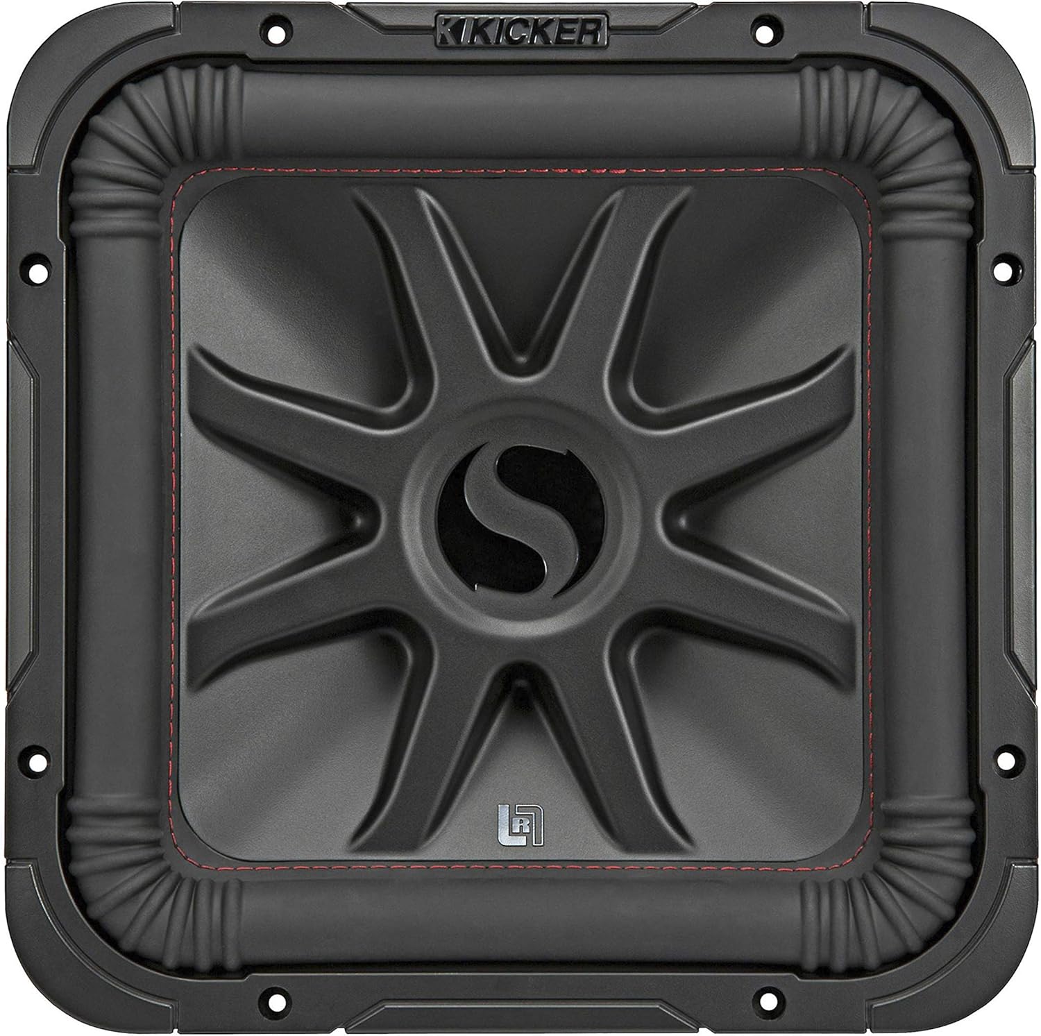 Kicker L7R 12 Inch 1200W Max Power 4 Ohm DVC Square Car Audio Subwoofer, Black