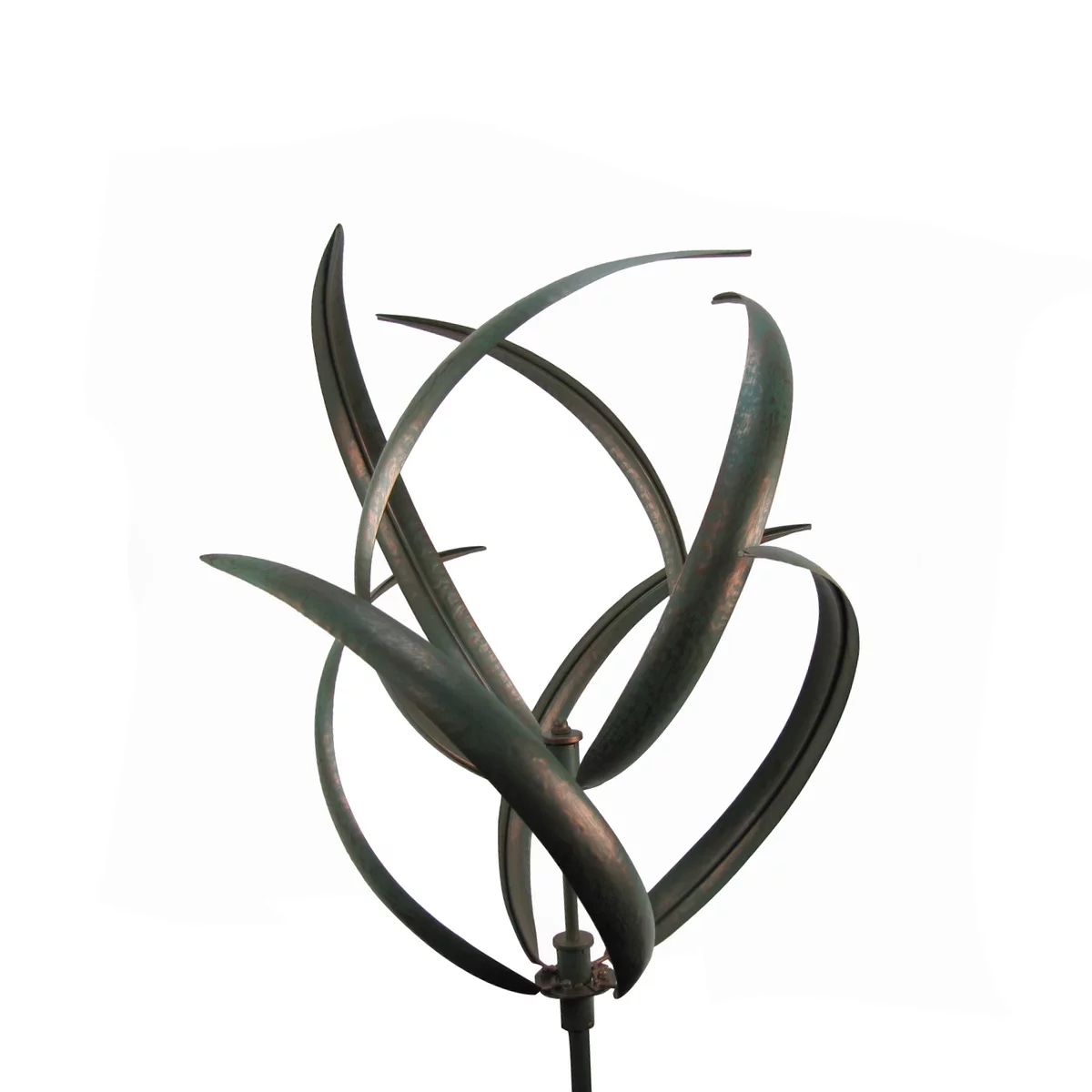 Huge Double Blade Kinetic Wind Spinner Rustic Metal Garden Art Yard Lawn Decor - Curated Treasures Market