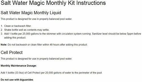 Natural Chemistry 07404 Spa Swimming Pool Salt Water Magic Monthly Chemical Kit
