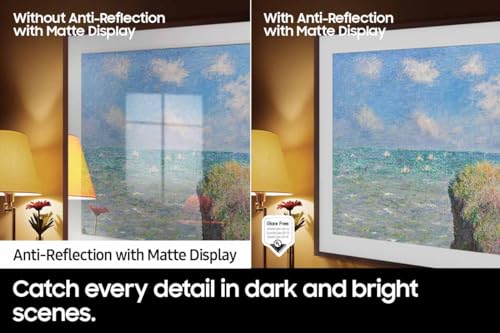 SAMSUNG QN43LS03DAFXZA 43 Inch The Frame 4K Smart Quantum HDR TV with a VG-SCFA43BWB 43 Inch The Frame Customizable Bezel - Modern Brown (2024)
